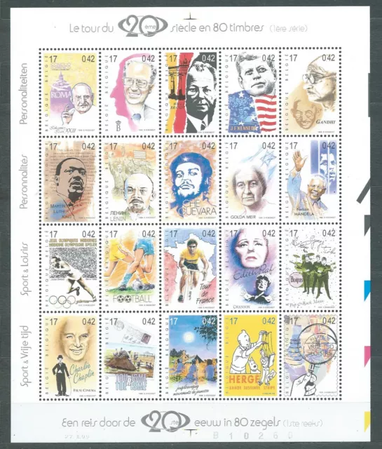 BELGIË BELGIQUE - 1999 YT 2855 à 2874 - FEUILLET NEUF** MNH LUXE
