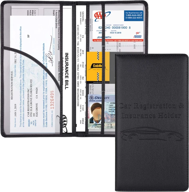 Cacturism Car Registration and Insurance Holder, Vehicle Glove Box Car Organizer
