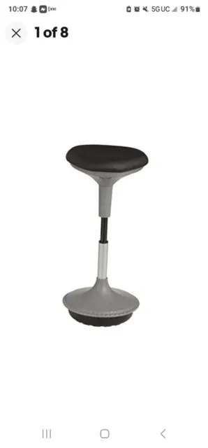 Learniture LNT-RIA3052BK-SO Adjustable Height Padded Black Office desk Chair