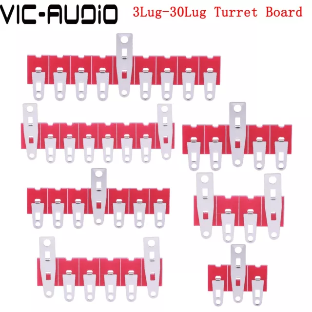 3Lug 5Lug~12Lug Turret Board Silver Plated Audio Strip Tag Terminal Lug Board