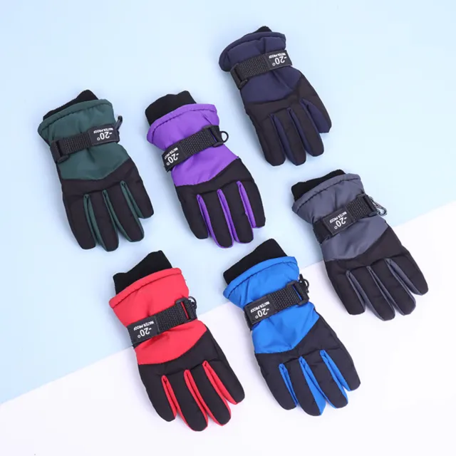 1 Pair Kid Skating Mittens Thickened Keep Warm Kids Waterproof Winter Gloves