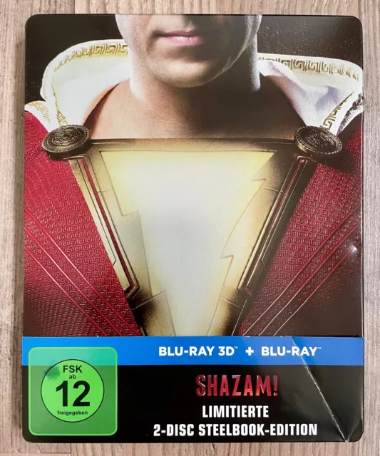 SHAZAM! 3D bluray + bluray, limitierte steelbook-edition