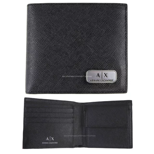 Armani Exchange Portafoglio uomo mod. 958098 cc843 nero con portamonete