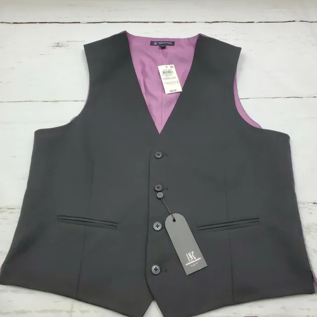 INC International Concepts Men's Slim Fit Suit Vest Black Size M NEW WITH TAGS