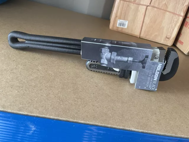 holdon black 350mm aluminium stilson pipe wrench