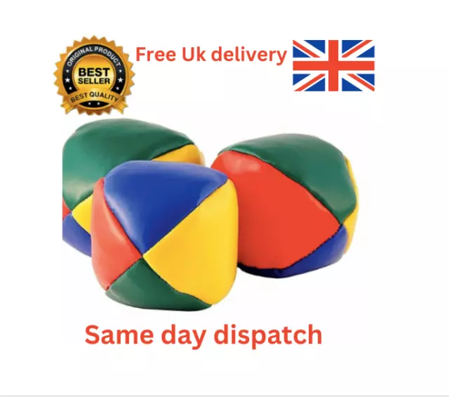 RETRO BAZAAR PACK Of 3 Classic Juggling Balls Learn To Juggle Toy
