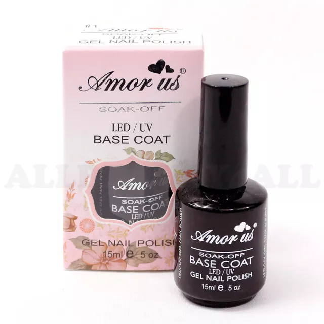 AmorUs Gel Nail Polish 15ml Soak Off UV/LED clear Base Coat