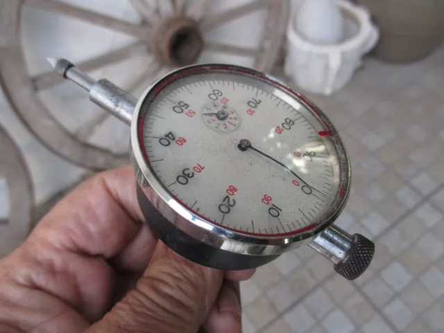 Vintage Germany Micrometer With Original Case Meter Dial Indicator Tubular Gauge