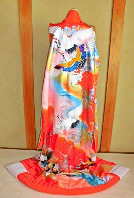 Japanese Kimono Uchikake Wedding Pure Silk  japan 909