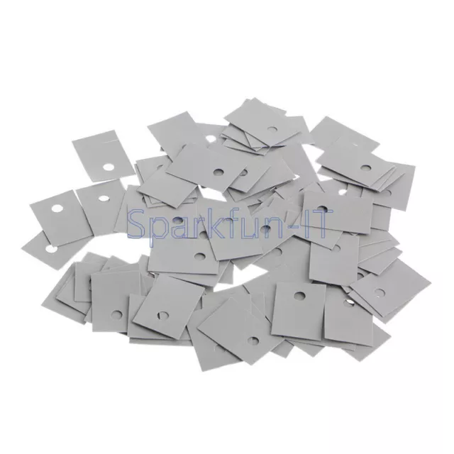 100PCS NEW GPU CPU TO-220 Insulation Pads Silicone Heatsink Shim for Laptop