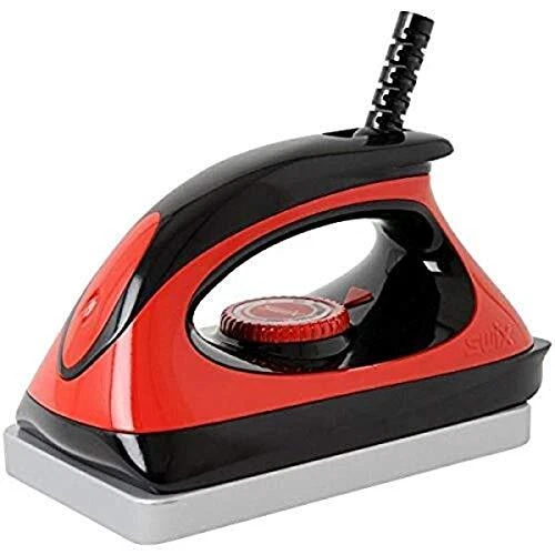 Universal Ski & Snowboard Waxing Iron with 110V Adjustable Temp, Red, Large