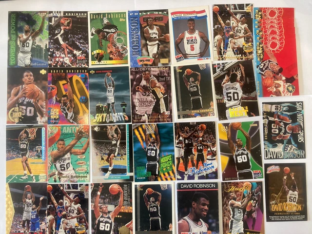 David Robinson Lot of 30 1990s NBA Basketball Cards, Booklet, Spurs, Team USA, 