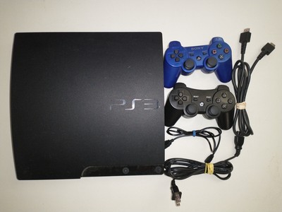 Sony PLAYSTATION 3 PS3 Noir Slim Console Système 160GB CECH-3001a + Cntrls G/VG