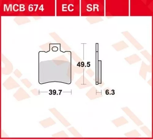 Bremsbelag für Peugeot Speedake 50 VGA 427 Bj. 1995 TRW Lucas MCB674EC