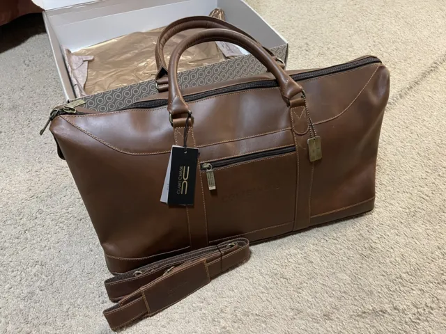 Genuine Leather Claire Chase LA GRANGE Carry On Duffel Travel Bag NWT