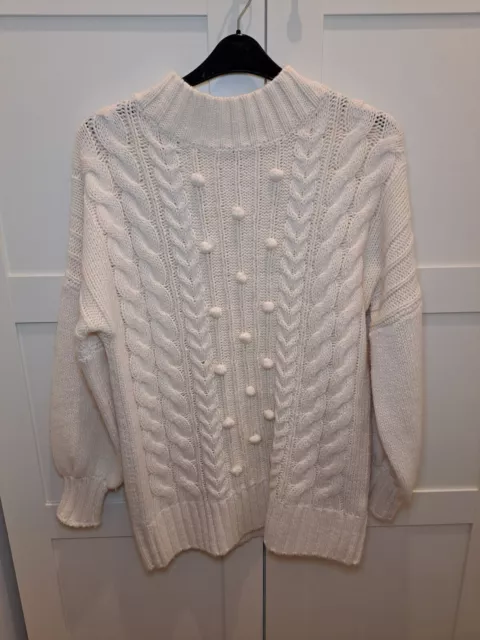 somerset by alice temperley Chunky Knit Wool Jumper Cream Classic