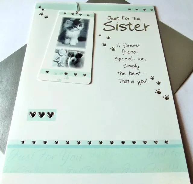 Sister Birthday Greetings Card....Just For You Sister...A Forever Friend