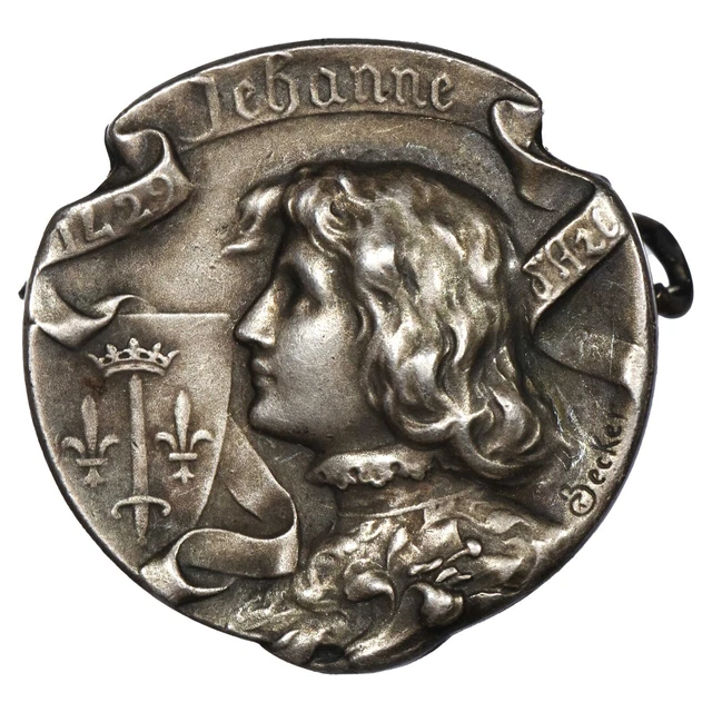 Broche Plaqué Or Signée Beckert - Représente Jeanne D'Arc, Occasion Avec Traces D'usage