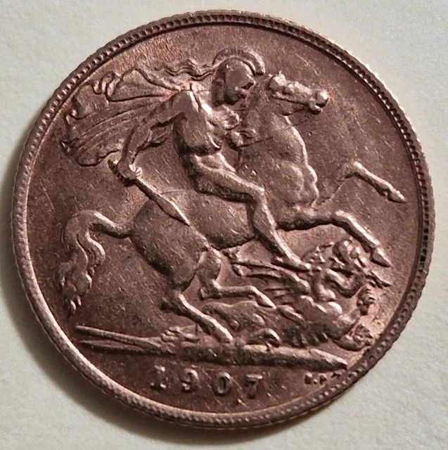1907 King Edwards Vii Half Gold Sovereign