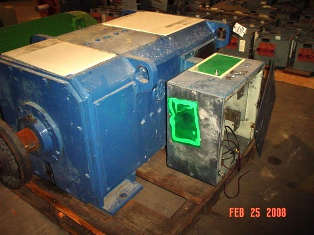 300 HP DC General Electric Motor, 1150 RPM, 4355 Frame, DPFV, 550 V Arm.