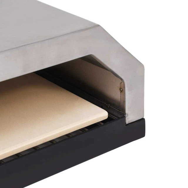 Pizzaofen mit Keramikstein für Gas-Kohlegrill BBQ Pizza Grill Ofen vidaXL 2