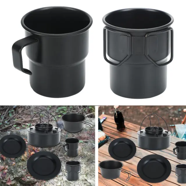 Portable Outdoor Tea Coffee Mug with Handle Camping Cup for Hiking Picnic