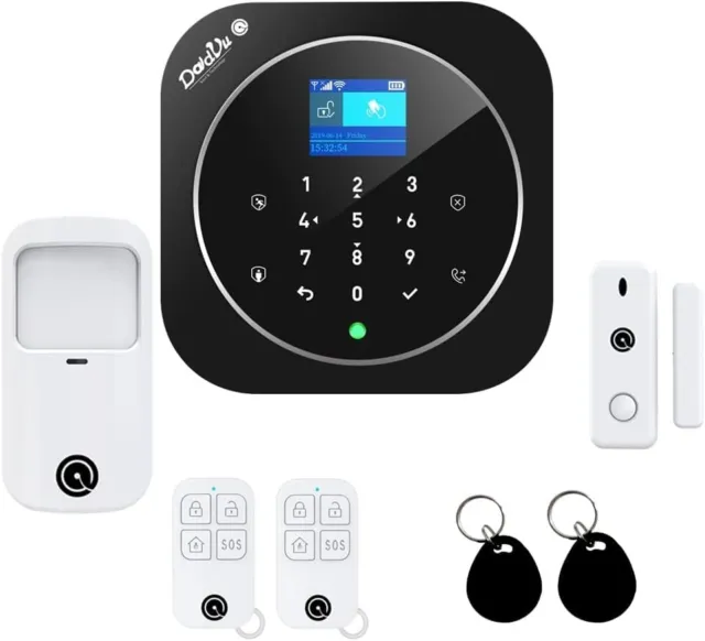 Sistema di Allarme casa senza fili, WIFI, GSM, Kit Dadvu DV-2AT, Combinatore Tel
