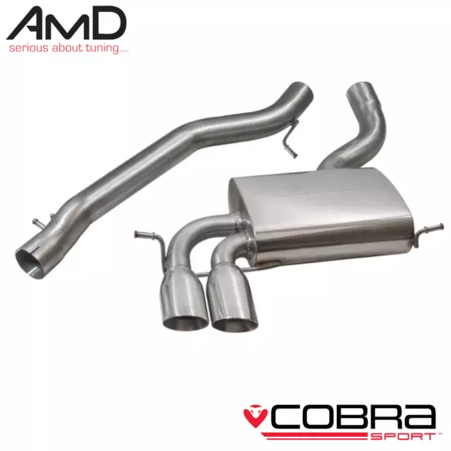 Cobra Audi S3 8P Cat Back Exhaust System Non Resonated 3.00" 3 Door  AU07