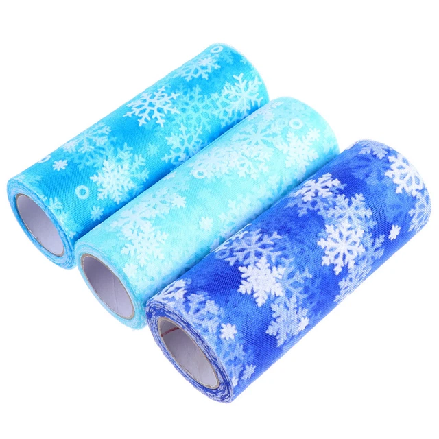 3 rollen Schneeflocke Mesh Rolle Hochzeit Tüll Tüll Netting Rollen Tutu Material