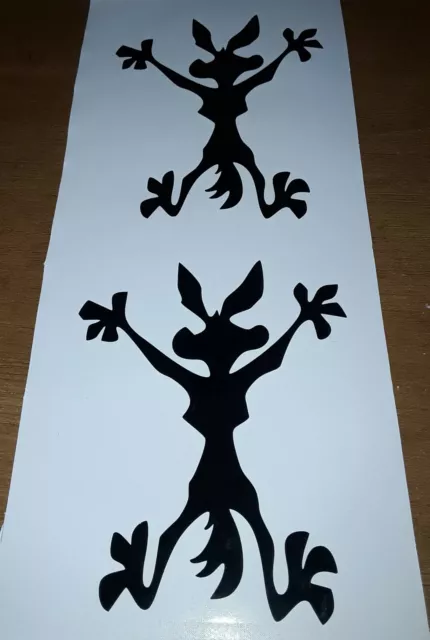 Wile E Coyote Hitting Wall  - Vinyl Decal Sticker