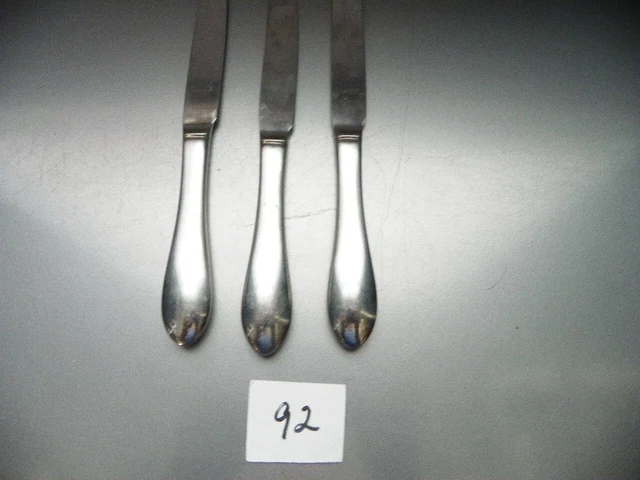 JUEGO DE 3 CUCHILLOS DE CENA ANTIGUOS BOSTON por Towle Acero Inoxidable Alemania