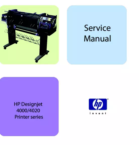 HP DesignJet 4000 4020 Series Service Manual PDF Download
