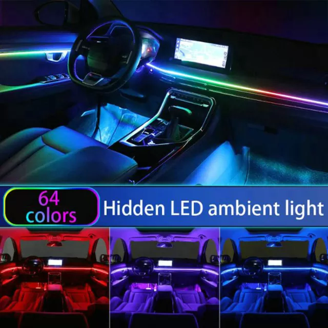 RGB LED Car Symphony Atmosphere Interior Acrylic Guide Fiber Optic Ambient Light 3