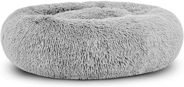 Pet Dog Bed Donut Soft Round Plush Cat Dog Kennel Ultra Soft Washable 2