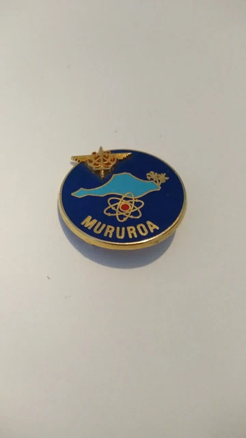 Insigne émaillé CEP Mururoa - Marine Nationale - Vintage France
