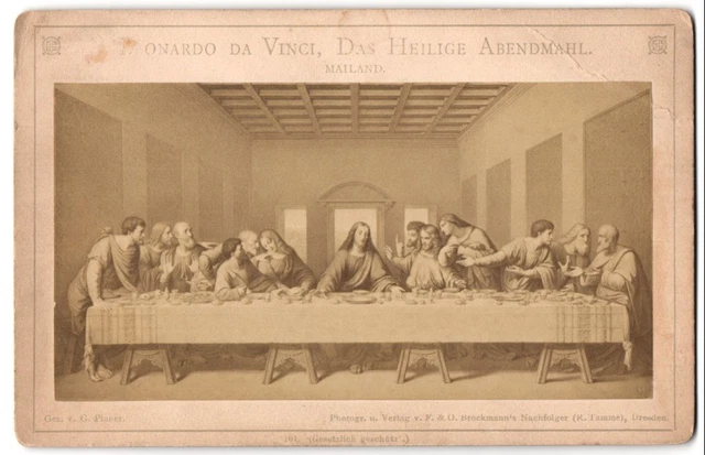 Fotografie F. & O. Brockmann, Dresden, Gemälde Das Heilige Abendmal von Leonard