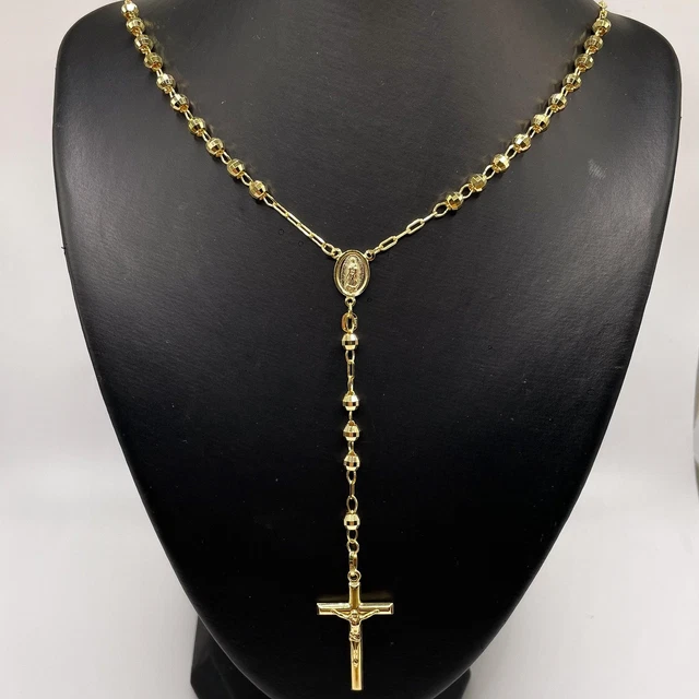 10K GOLD 5mm Rosary