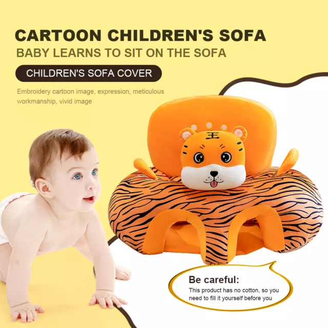 Cute Cartoon Animal Baby Feeding Chair Case Safety Without Filler (Tiger) FR 2