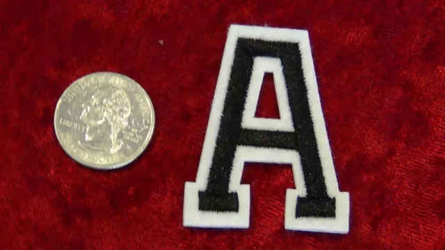 Custom Embroidered 1 VARSITY Font FELT Iron on LETTER / Number Patch  Patches