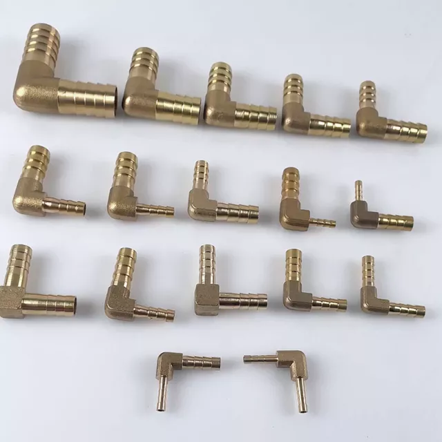 Brass Pipe Fitting Hose Barbed Connector Straight Tee ELbow Wye Cross Ø 4-19mm 3