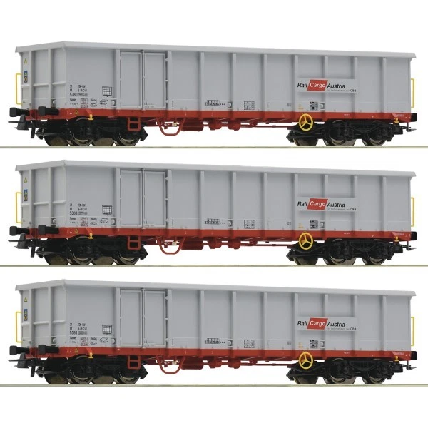 2 Wagons Porte-autos DDm ÖBB Ep. VI - Roco HO 1/87 - Neuf