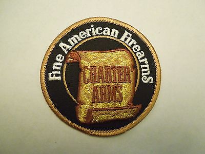 Vintage Fine American Firearms Charter Arms Gold Metallic Thread Iron On Patch