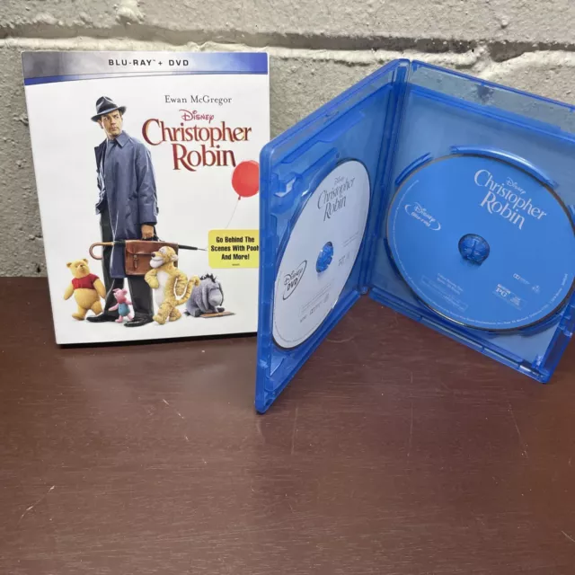 Christopher Robin (BLU-RAY + DVD)  EWAN MCGREGOR DISNEY. Complete W Slipcover!