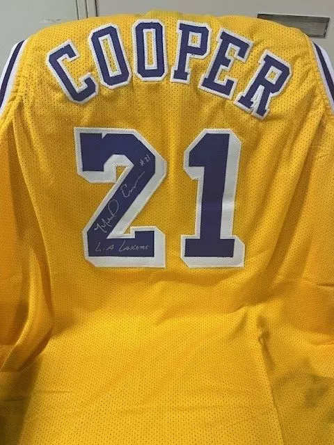 Michael Cooper #21 Custom Sewn Autographed Los Angeles Lakers Jersey PSA