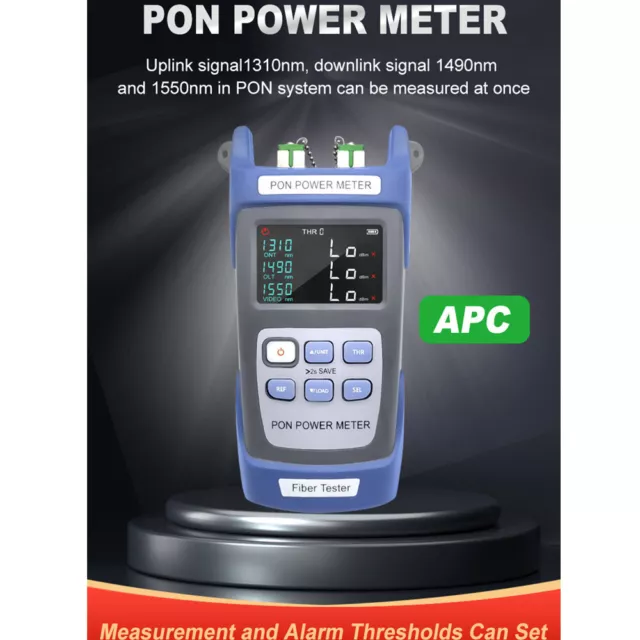 TM581 PON Power Meter SC/APC Optical Fiber Tester ONT/OLT 1310nm/1490nm/1550nm 3
