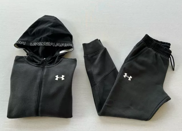 Genuine ✨Boy’s UNDER ARMOUR TRACKSUIT HOODIE JOGGERS Size MED AGE 10 11 12