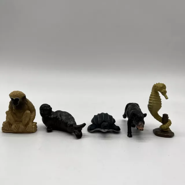 Yowie Animals Turtle Sea Horse Monkey Seal Hog Toy Lot of 5 Toy Figurine Science