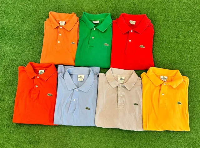 Lot Of 7 - Lacoste Polo Short Sleeve Shirts Men's Size 7 XL