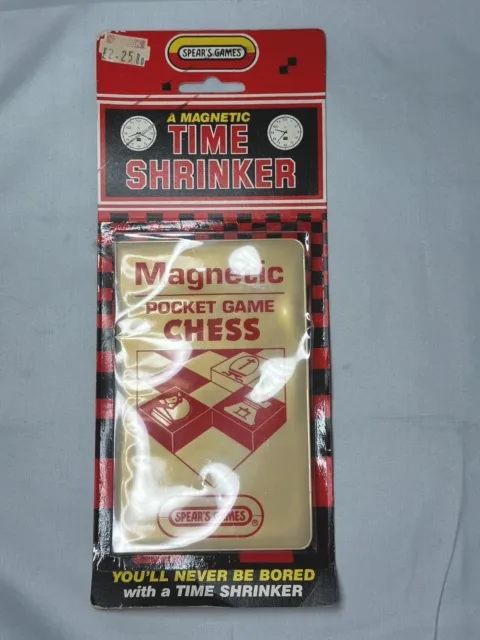 Spear's Games A Magnetic Time Shrinker Pocket Chess Game Complete 1983 Boxed