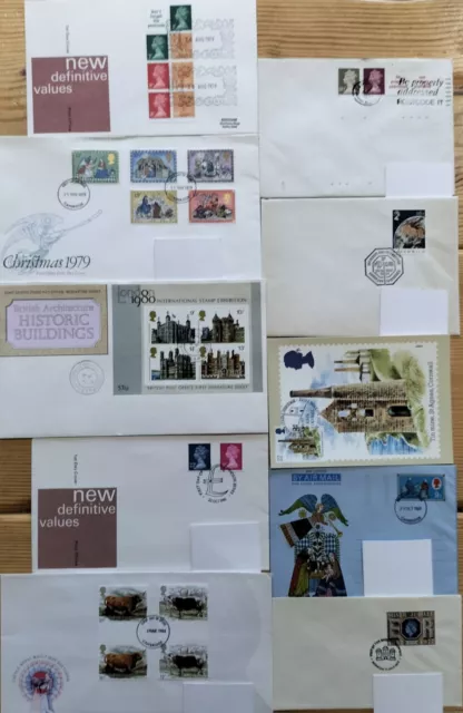 JOBLOT 10 Great Britain FDCs. 1969 - 1989